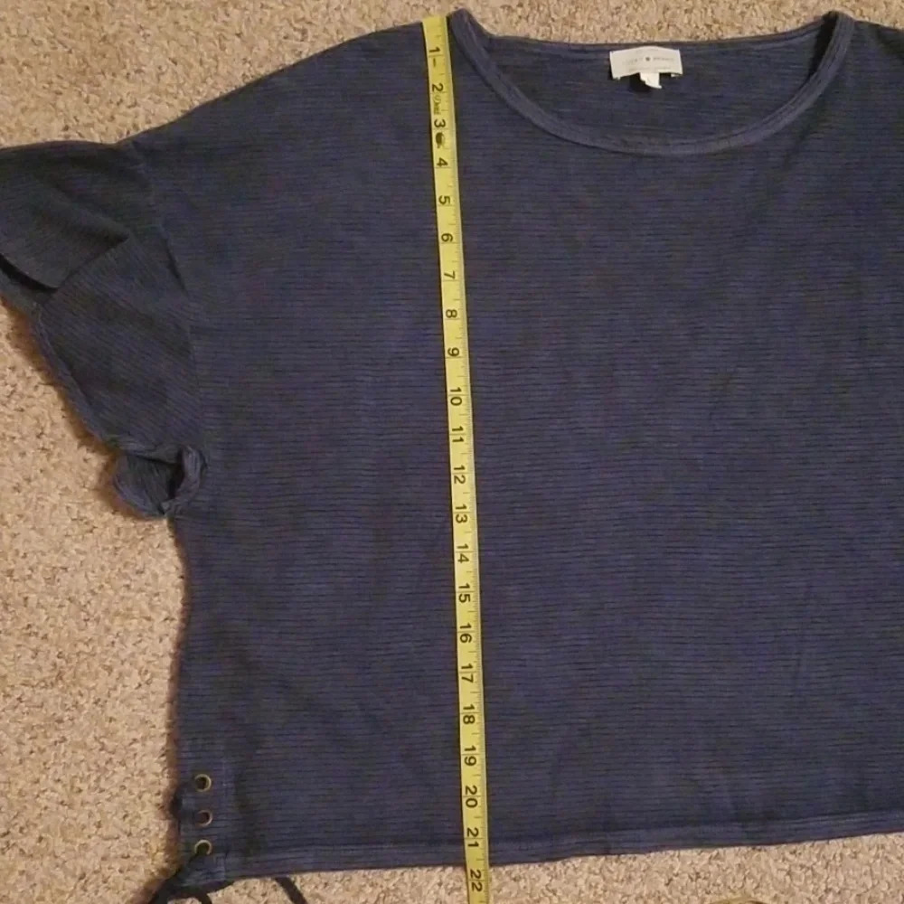 Lucky Brand Crop Top Shirt Side Ties L - Picture 7 of 8
